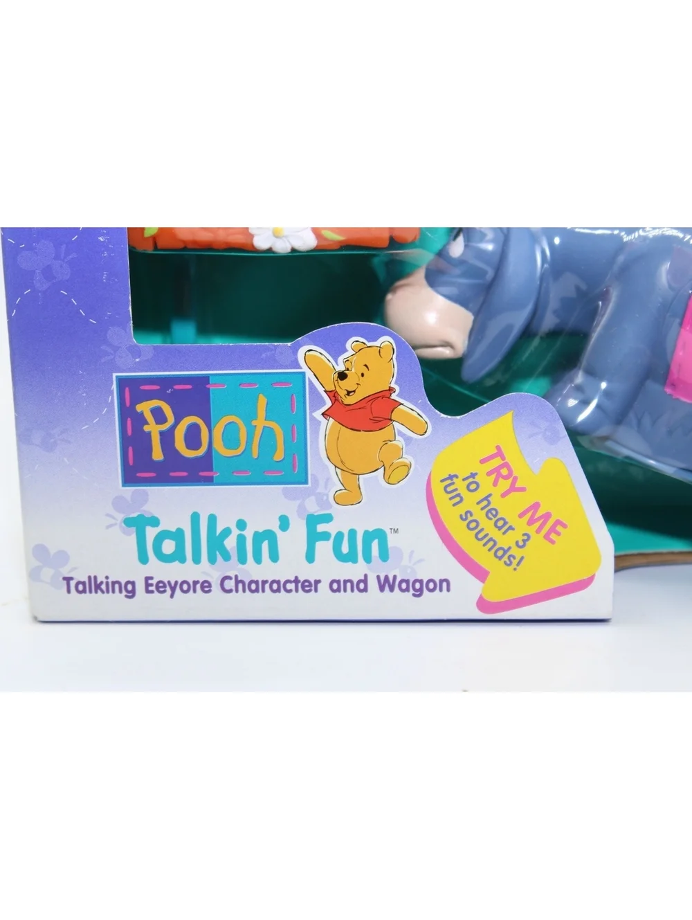 NIB VTG Disney Pooh Talkin' Fun Talking Eeyore Character And Wagon Toy 9-36 Mo.